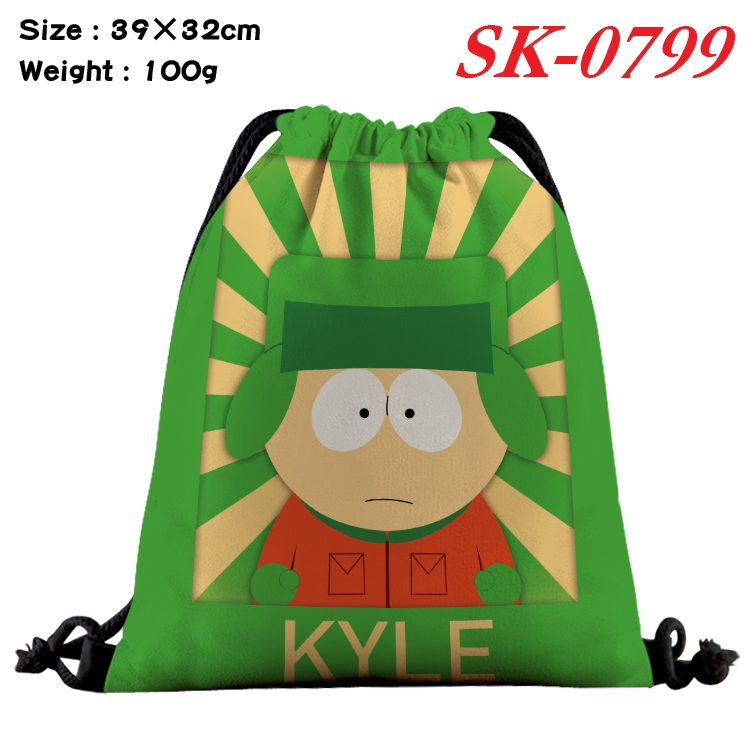 South Park cartoon Waterproof Nylon Full Color Drawstring Pocket 39x32cm SK-0799