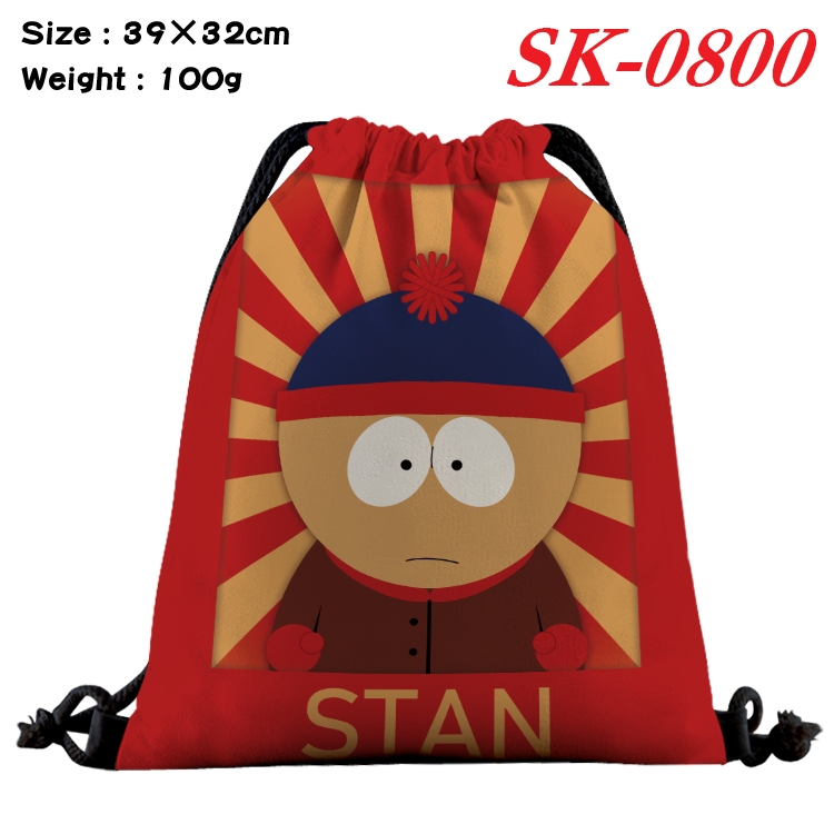 South Park cartoon Waterproof Nylon Full Color Drawstring Pocket 39x32cm SK-0800