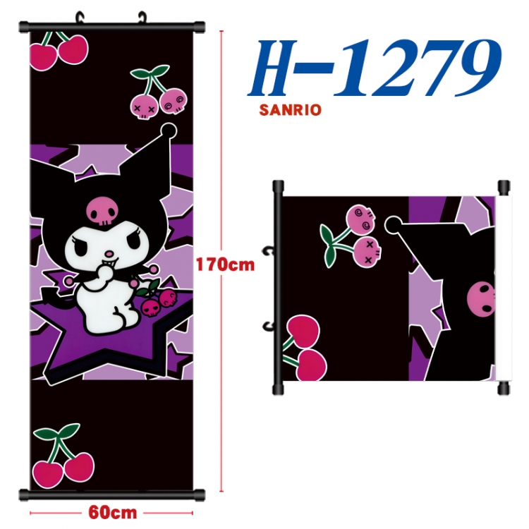 sanrio Black plastic rod cloth hanging canvas painting Wall Scroll 60x170cm H-1279A