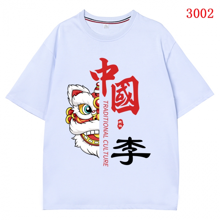 China-Chic Wind Anime Surrounding New Pure Cotton T-shirt from S to 4XL CMY-3002-1