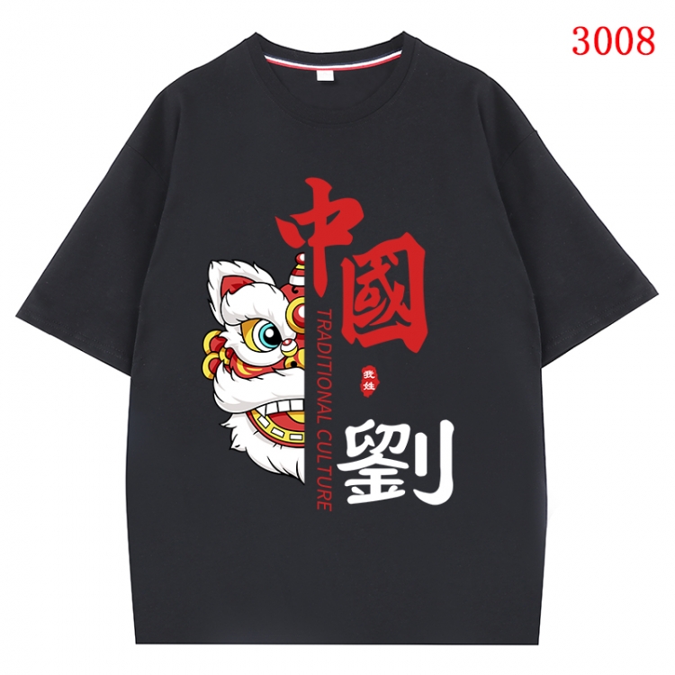 China-Chic Wind Anime Surrounding New Pure Cotton T-shirt from S to 4XL CMY-3008-2