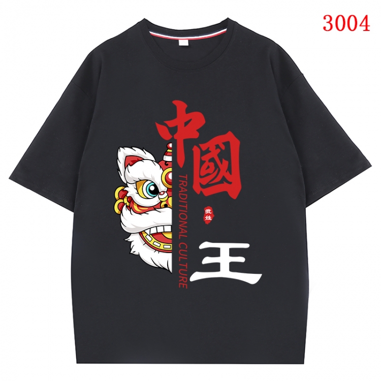 China-Chic Wind Anime Surrounding New Pure Cotton T-shirt from S to 4XL CMY-3004-2