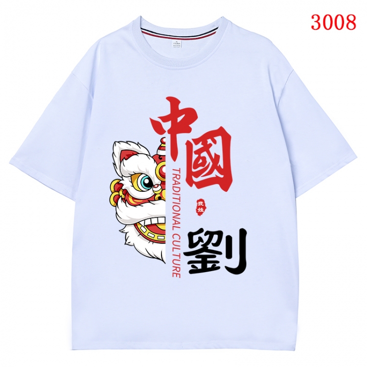 China-Chic Wind Anime Surrounding New Pure Cotton T-shirt from S to 4XL CMY-3008-1