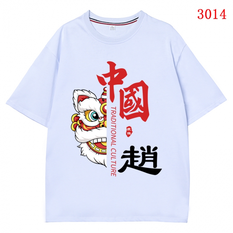 China-Chic Wind Anime Surrounding New Pure Cotton T-shirt from S to 4XL CMY-3014-1