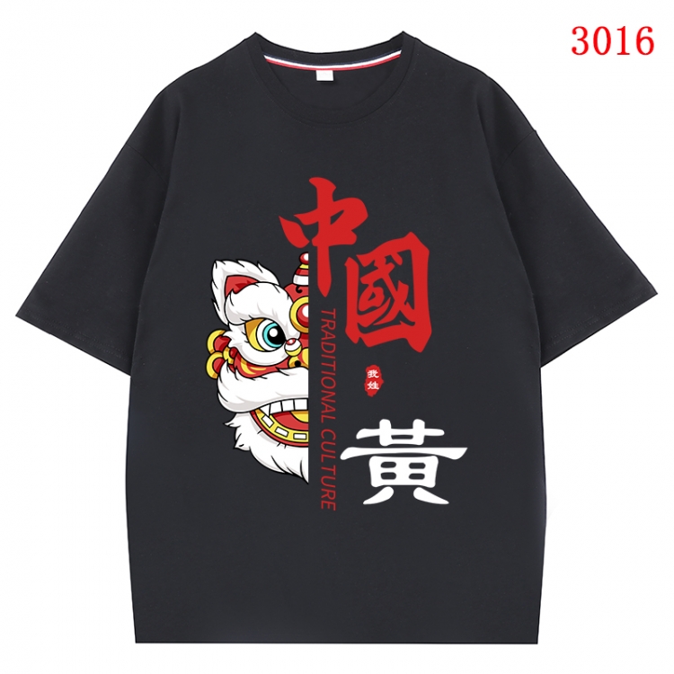 China-Chic Wind Anime Surrounding New Pure Cotton T-shirt from S to 4XL  CMY-3016-2