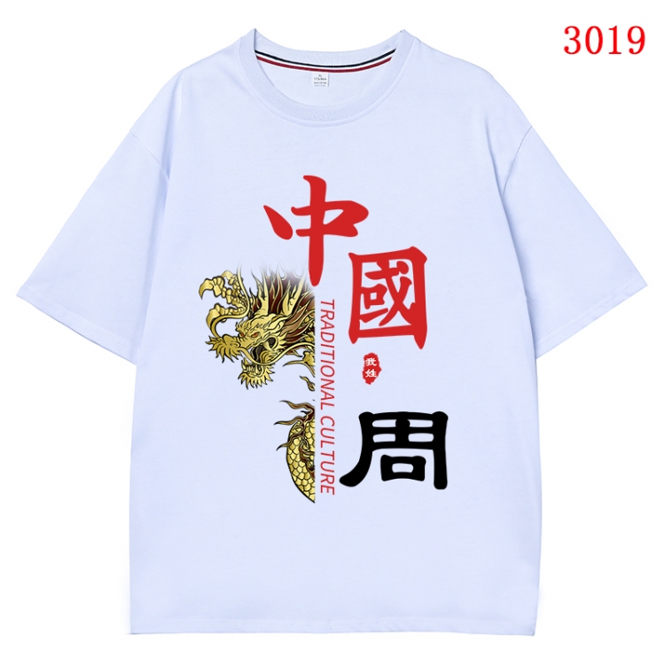 China-Chic Wind Anime Surrounding New Pure Cotton T-shirt from S to 4XL CMY-3019-1