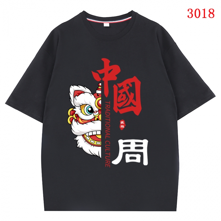 China-Chic Wind Anime Surrounding New Pure Cotton T-shirt from S to 4XL CMY-3018-2