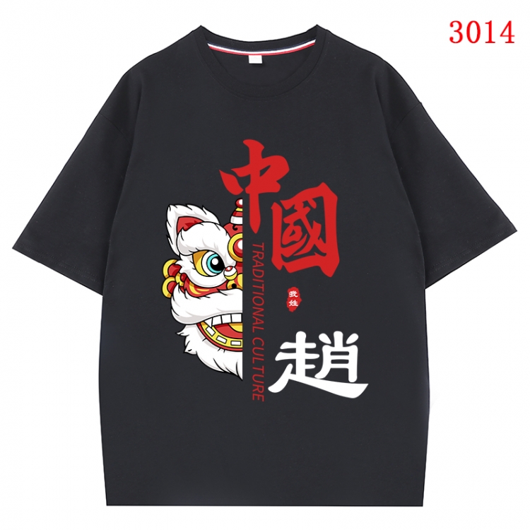 China-Chic Wind Anime Surrounding New Pure Cotton T-shirt from S to 4XL  CMY-3014-2