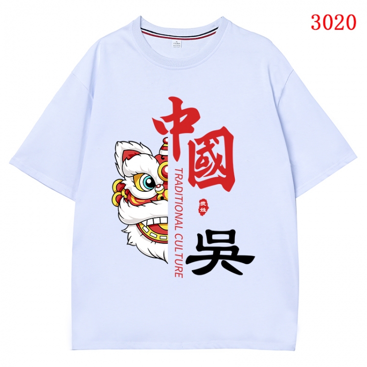 China-Chic Wind Anime Surrounding New Pure Cotton T-shirt from S to 4XL  CMY-3020-1