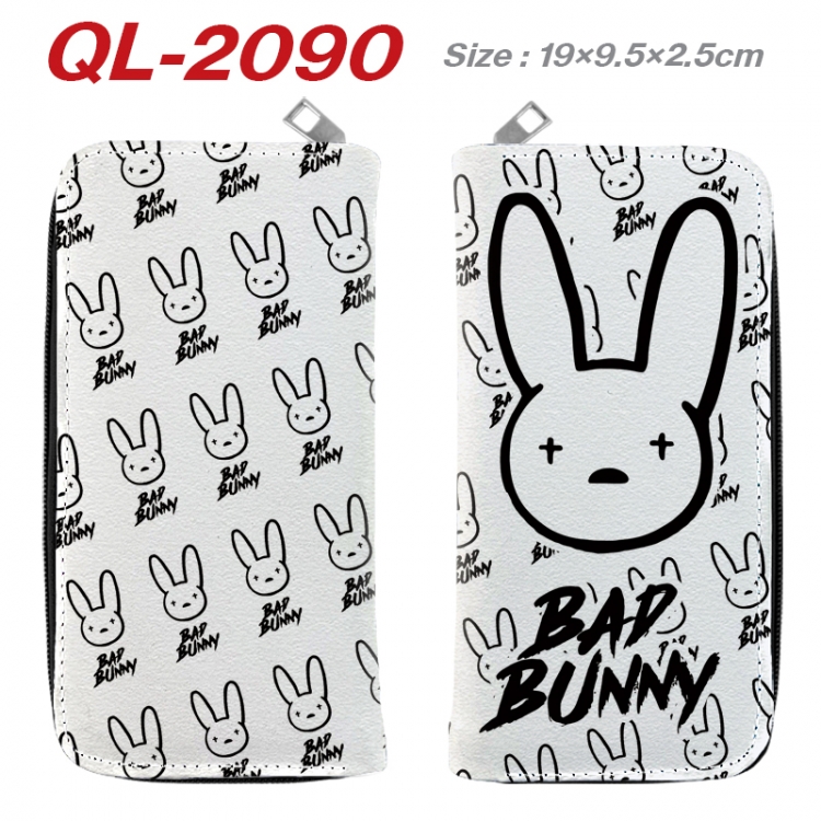 bad bunny Animation perimeter long zipper wallet 19.5x9.5x2.5cm QL-2090A