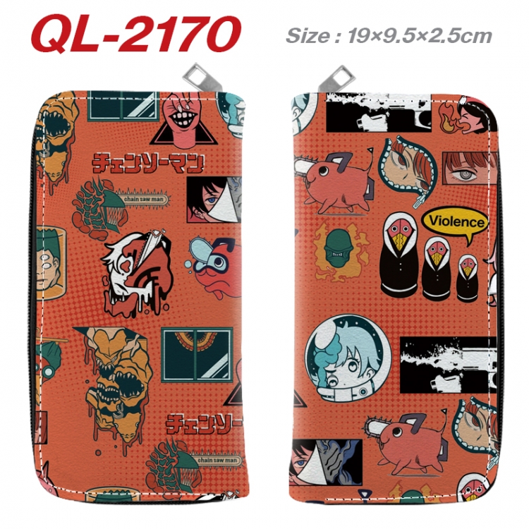 Chainsaw man Animation perimeter long zipper wallet 19.5x9.5x2.5cm  QL-2170A