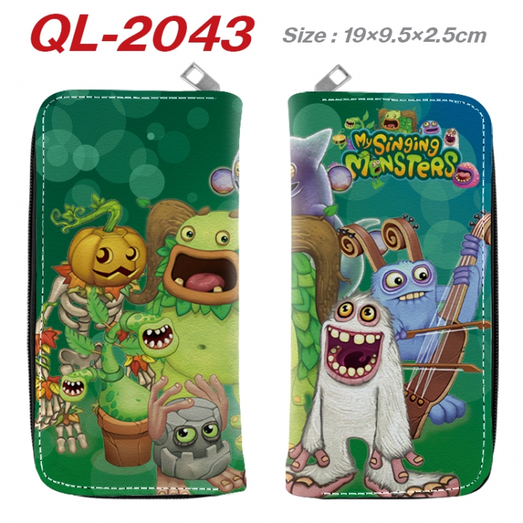 My Singing Monsters Animation perimeter long zipper wallet 19.5x9.5x2.5cm QL-2043A