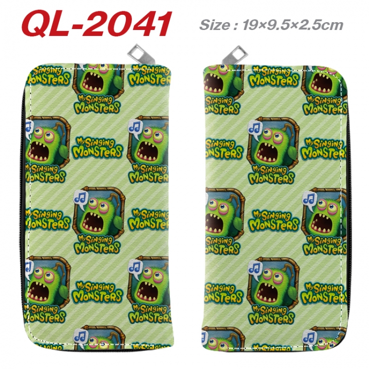 My Singing Monsters Animation perimeter long zipper wallet 19.5x9.5x2.5cm QL-2041A