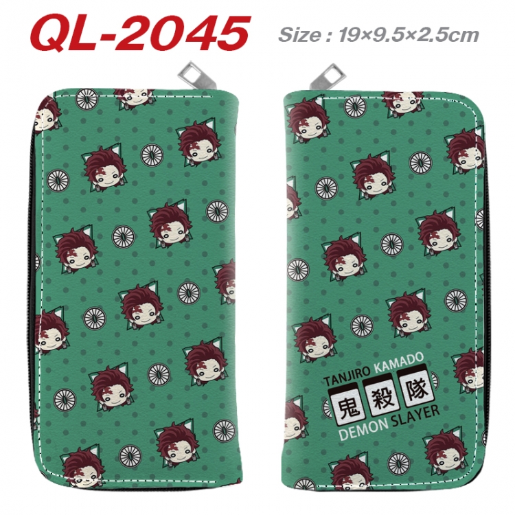 Demon Slayer Kimets Animation perimeter long zipper wallet 19.5x9.5x2.5cm QL-2045A