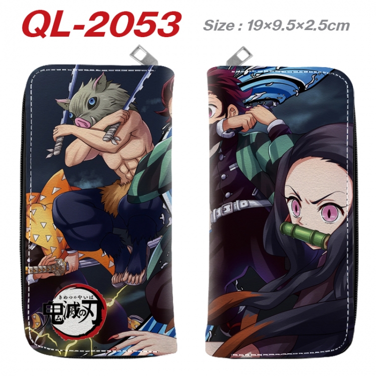 Demon Slayer Kimets Animation perimeter long zipper wallet 19.5x9.5x2.5cm QL-2053A