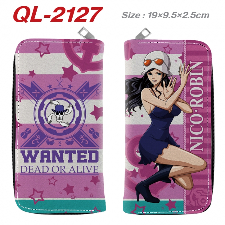 One Piece Animation perimeter long zipper wallet 19.5x9.5x2.5cm  QL-2127A