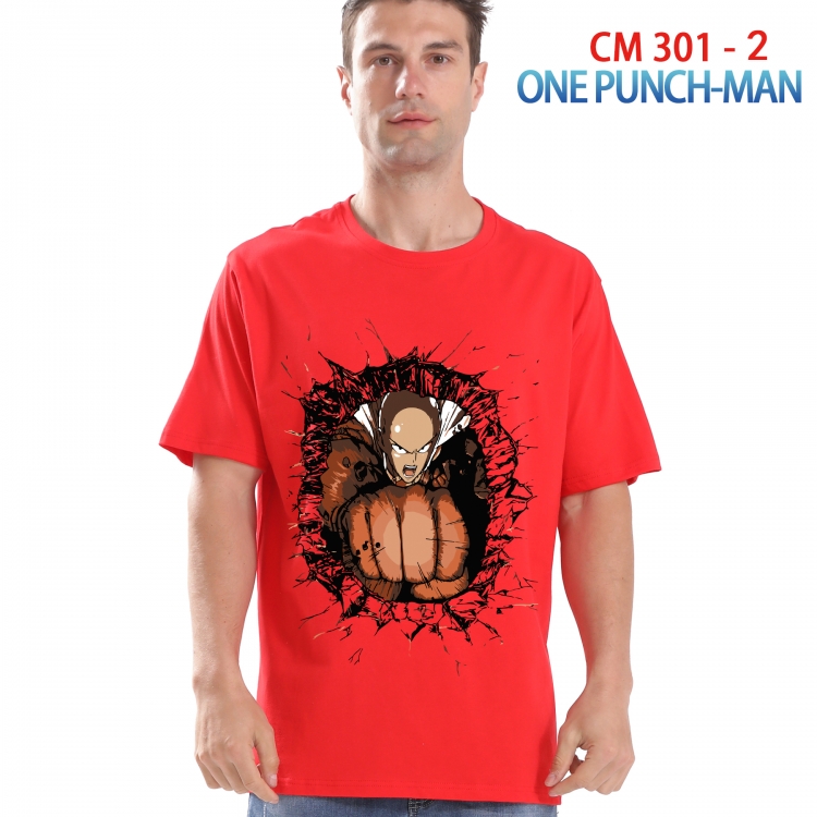 One Punch Man Printed short-sleeved cotton T-shirt from S to 4XL  301 2