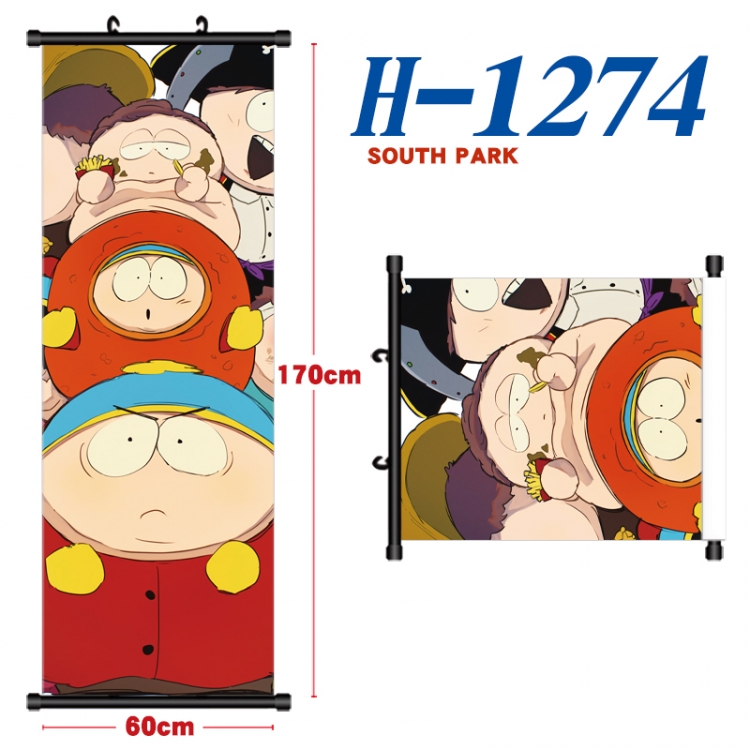 South Park Black plastic rod cloth hanging canvas painting Wall Scroll 60x170cm H-1274A