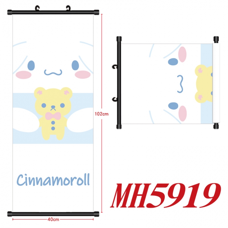 sanrio Anime black Plastic rod Cloth painting Wall Scroll 40X102CM MH5919A