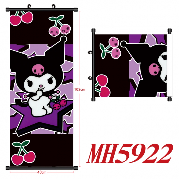 sanrio Anime black Plastic rod Cloth painting Wall Scroll 40X102CM MH5922A