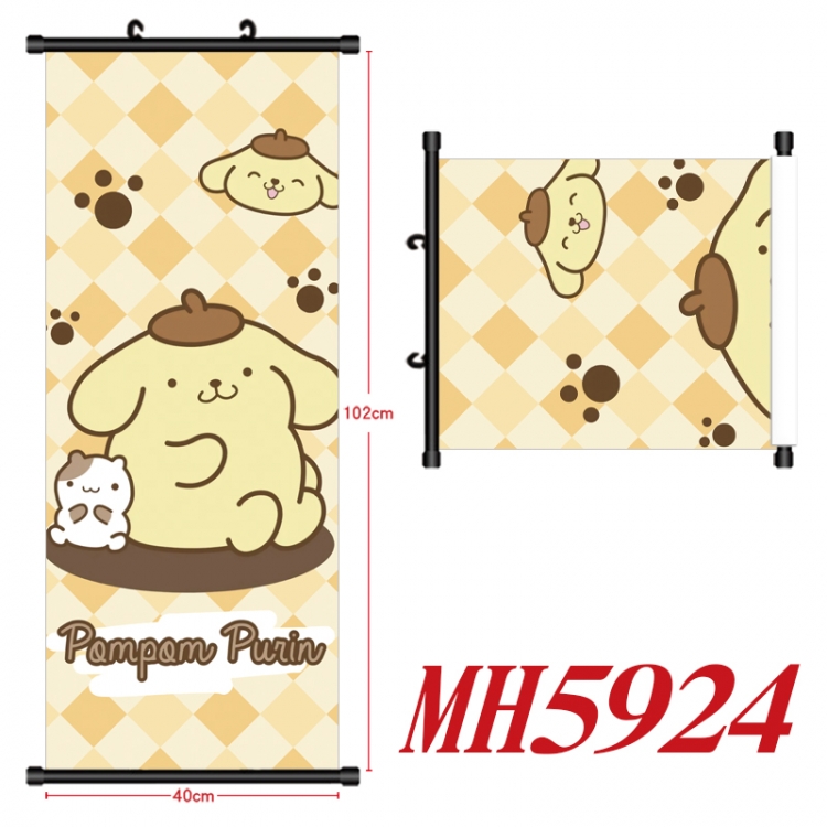 sanrio Anime black Plastic rod Cloth painting Wall Scroll 40X102CM MH5924A