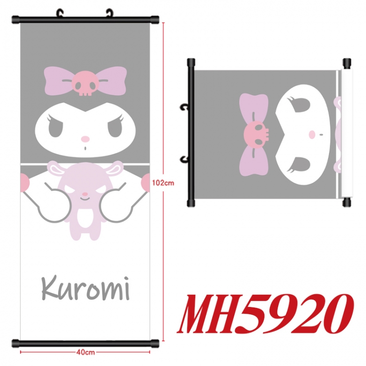 sanrio Anime black Plastic rod Cloth painting Wall Scroll 40X102CM MH5920A