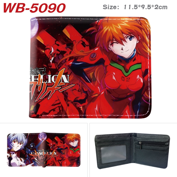 EVA  Animation color PU leather half fold wallet 11.5X9X2CM WB-5090A