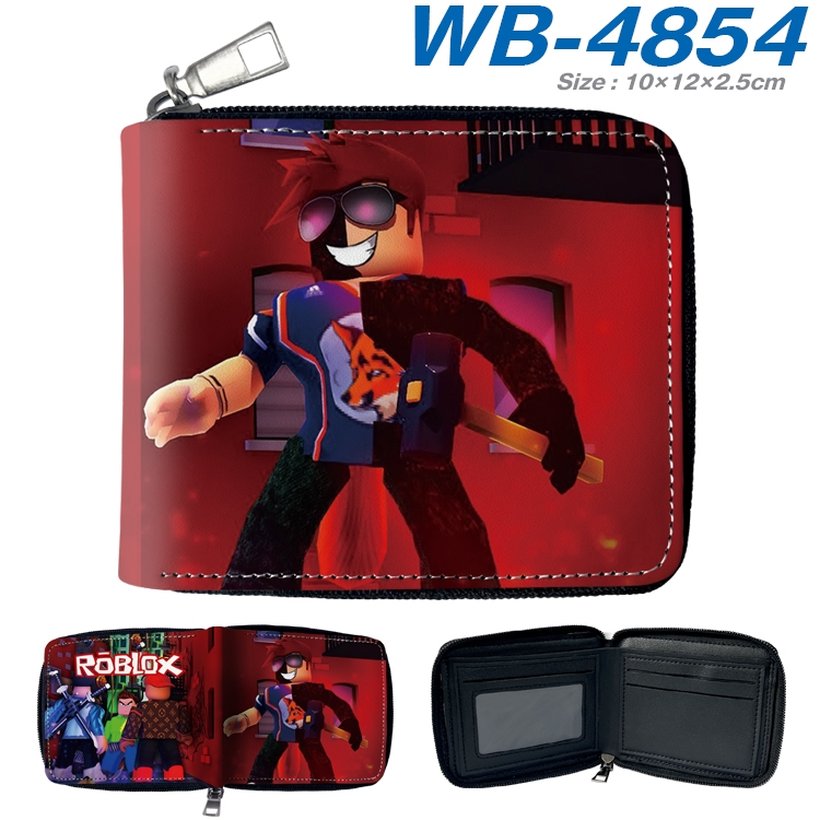 Robllox Anime color short full zip folding wallet 10x12x2.5cm  WB-4854A