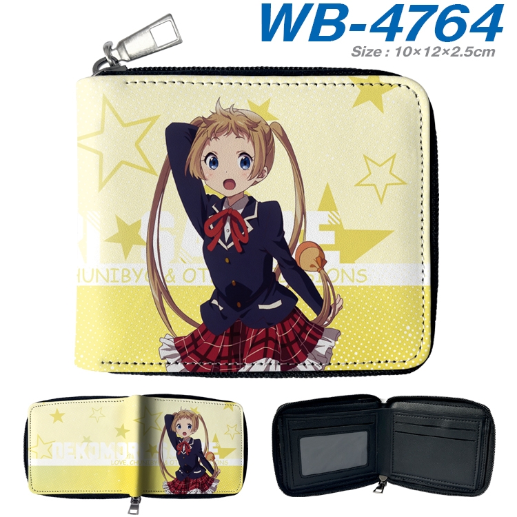 Chuunibyou Demo Koi Ga Shitai Anime color short full zip folding wallet 10x12x2.5cm  WB-4764A