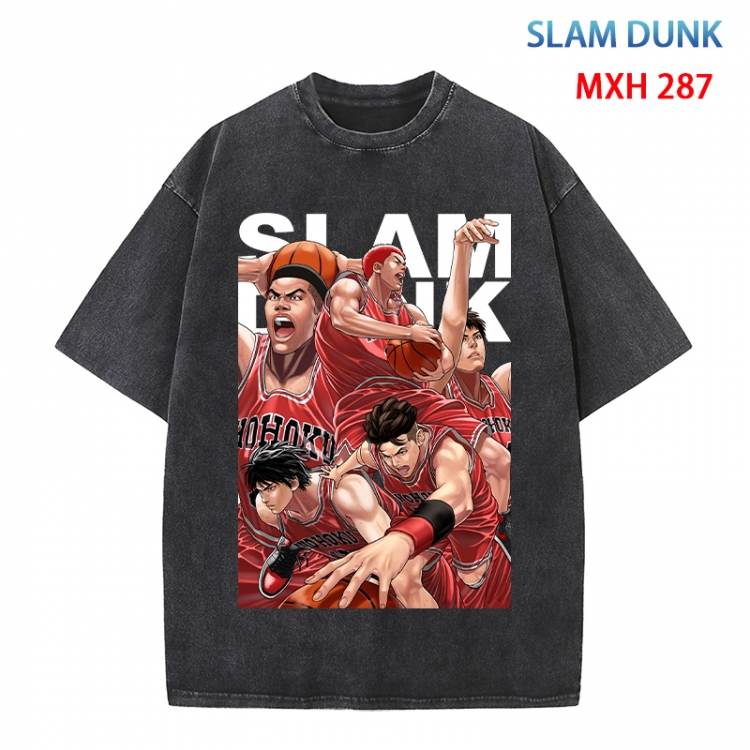 Slam Dunk Anime peripheral pure cotton washed and worn T-shirt from S to 4XL  MXH 287