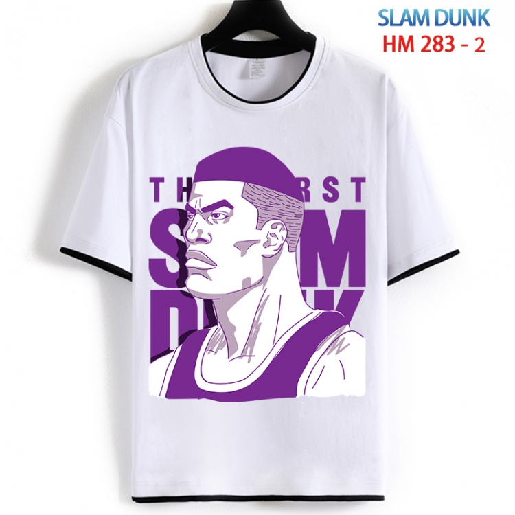 Slam Dunk Cotton crew neck black and white trim short-sleeved T-shirt from S to 4XL HM 283 2