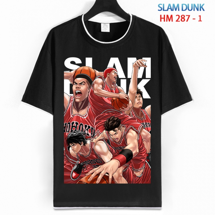 Slam Dunk Cotton crew neck black and white trim short-sleeved T-shirt from S to 4XL HM 287 1