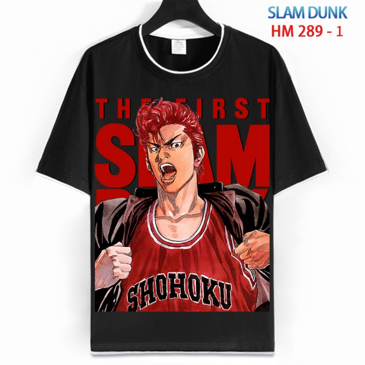 Slam Dunk Cotton crew neck black and white trim short-sleeved T-shirt from S to 4XL  HM 289 1