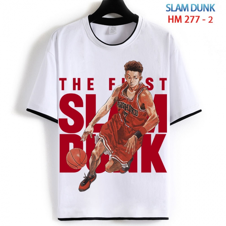 Slam Dunk Cotton crew neck black and white trim short-sleeved T-shirt from S to 4XL  HM 277 2