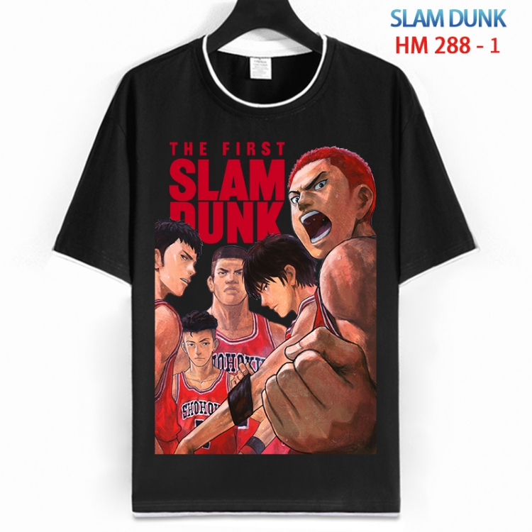 Slam Dunk Cotton crew neck black and white trim short-sleeved T-shirt from S to 4XL HM 288 1