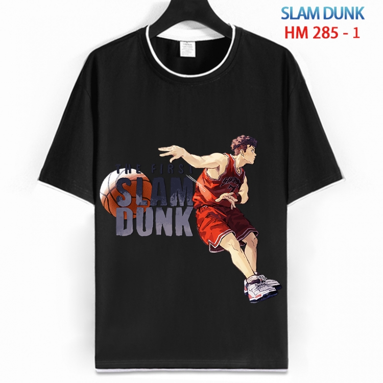 Slam Dunk Cotton crew neck black and white trim short-sleeved T-shirt from S to 4XL HM 285 1