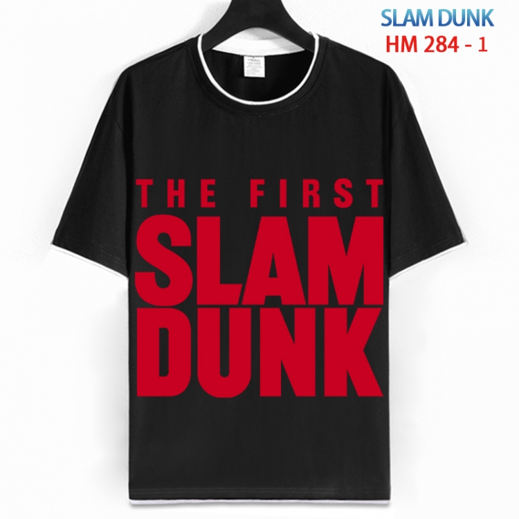 Slam Dunk Cotton crew neck black and white trim short-sleeved T-shirt from S to 4XL HM 284 1