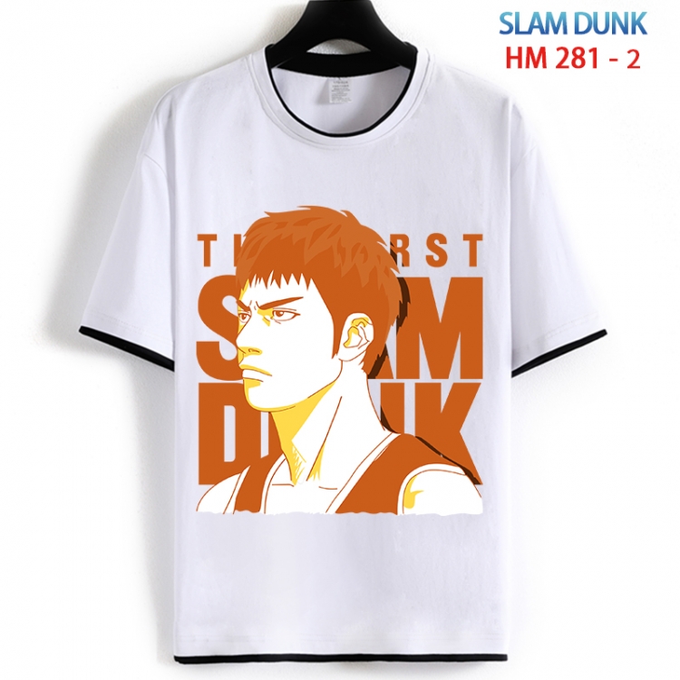 Slam Dunk Cotton crew neck black and white trim short-sleeved T-shirt from S to 4XL  HM 281 2