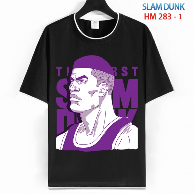 Slam Dunk Cotton crew neck black and white trim short-sleeved T-shirt from S to 4XL HM 283 1