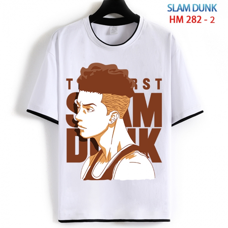 Slam Dunk Cotton crew neck black and white trim short-sleeved T-shirt from S to 4XL HM 282 2