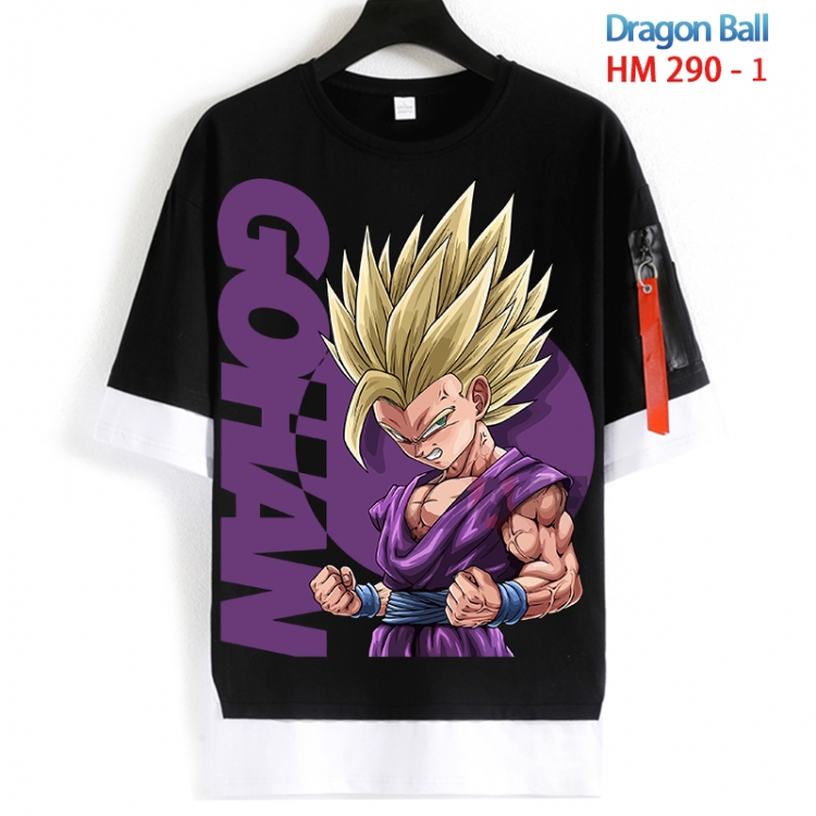 DRAGON BALL Cotton Crew Neck Fake Two-Piece Short Sleeve T-Shirt from S to 4XL HM 290 1
