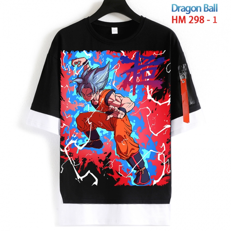DRAGON BALL Cotton Crew Neck Fake Two-Piece Short Sleeve T-Shirt from S to 4XL HM 298 1