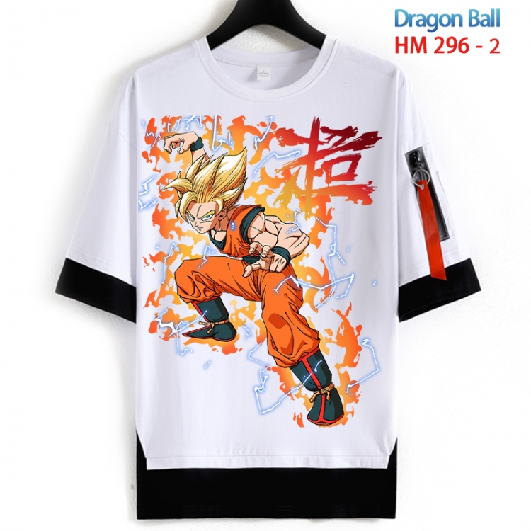 DRAGON BALL Cotton Crew Neck Fake Two-Piece Short Sleeve T-Shirt from S to 4XL HM 296 2