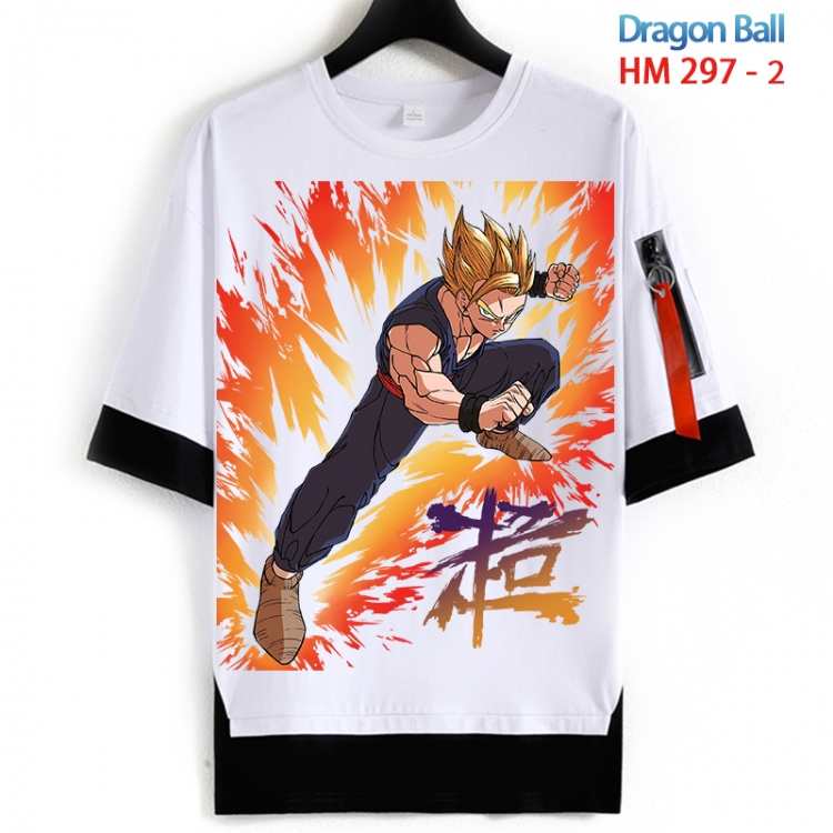 DRAGON BALL Cotton Crew Neck Fake Two-Piece Short Sleeve T-Shirt from S to 4XL  HM 297 2