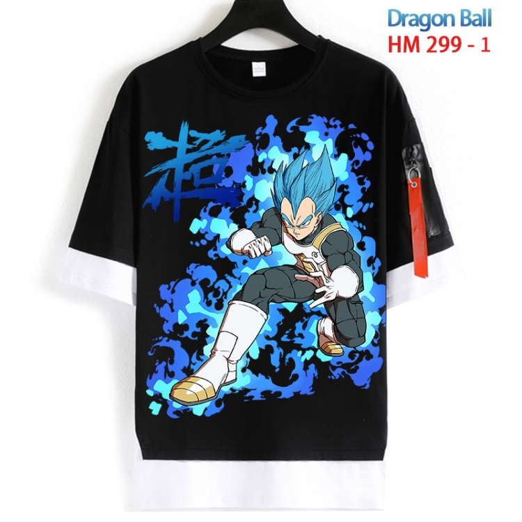 DRAGON BALL Cotton Crew Neck Fake Two-Piece Short Sleeve T-Shirt from S to 4XL HM 299 1