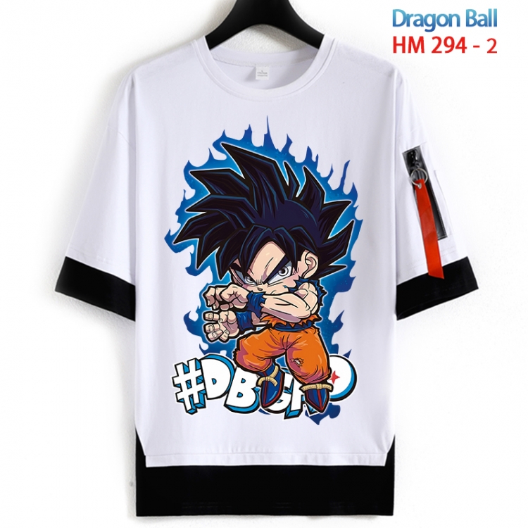DRAGON BALL Cotton Crew Neck Fake Two-Piece Short Sleeve T-Shirt from S to 4XL HM 294 2