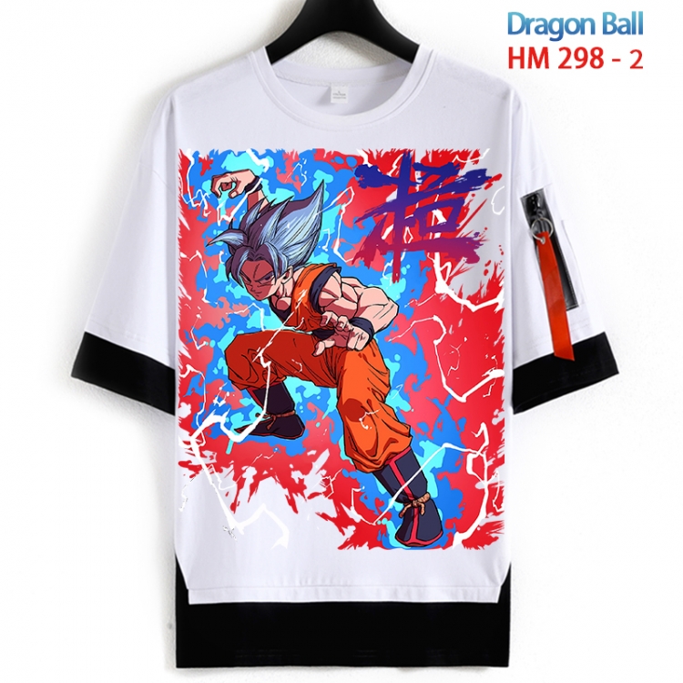 DRAGON BALL Cotton Crew Neck Fake Two-Piece Short Sleeve T-Shirt from S to 4XL  HM 298 2