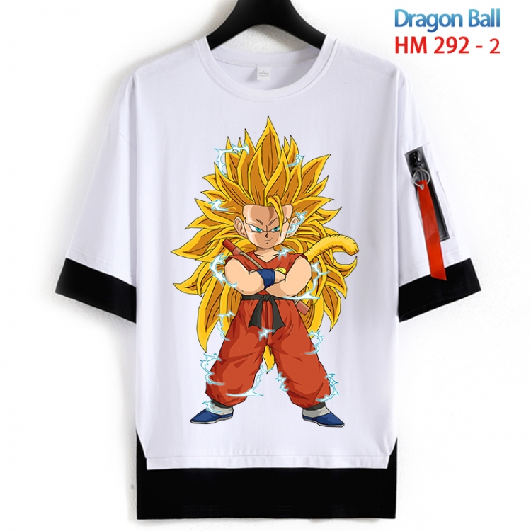DRAGON BALL Cotton Crew Neck Fake Two-Piece Short Sleeve T-Shirt from S to 4XL  HM 292 2