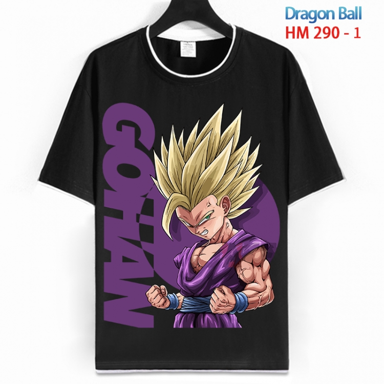 DRAGON BALL Cotton crew neck black and white trim short-sleeved T-shirt from S to 4XL  HM 290 1