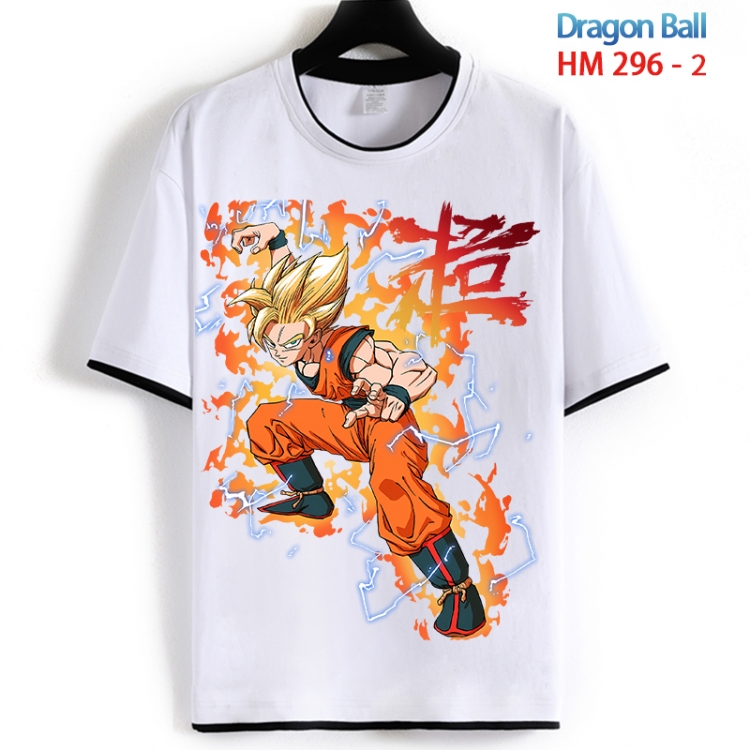 DRAGON BALL Cotton crew neck black and white trim short-sleeved T-shirt from S to 4XL  HM 296 2